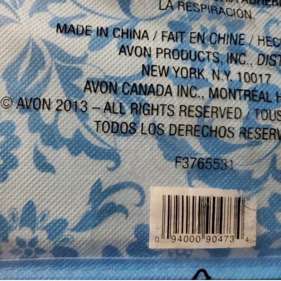 Avon Hanging Closet Storage and Organizer Floral Blue with 6 Compartments - Picture 3 of 4